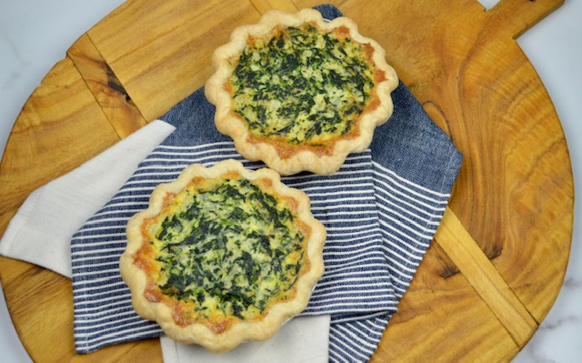 Spinach and Shallot Quiche