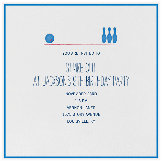 Jackson’s Bowling Birthday Party