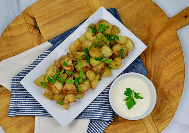 Oven Roasted Potatoes with Horseradish Sauce